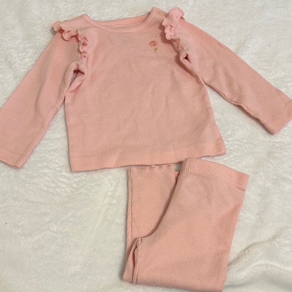 Carter's Pink Ruffle Pajama Set - Picture 1 of 2